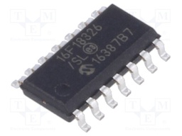 PIC microcontroller; Memory: 26kB; SRAM: 2048B; EEPROM: 256B; SMD