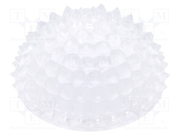 LED lens; round; Mat: polycarbonate; transparent; Mounting: socket