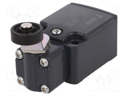 Limit switch; lever R 40mm, plastic roller Ø20mm; NO + NC; 6A