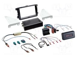 Adapter for control from steering wheel; VW,Škoda; black gloss