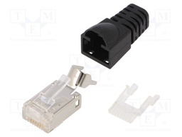 Plug; RJ45; PIN: 8; Cat: 6a,Class EA; shielded; gold-plated; IP20