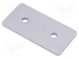 Flat bar; for profiles; W: 45mm; L: 90mm; steel; Colour: silver