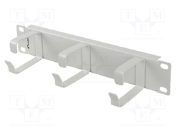 Cable organizer; 1U; grey; Standard: 10"