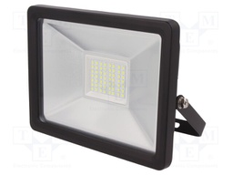 Lamp: LED flood light; 6500(typ)K; IP65; Body: black; 30W; 230VAC