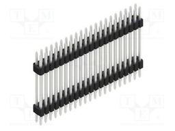 Connector: pin strips; pin header; male; PIN: 42; 1.27mm; THT; 2x21