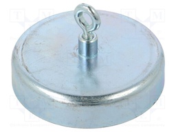 Magnet: permanent; hard ferrite; 350N; 63mm; with eyelet