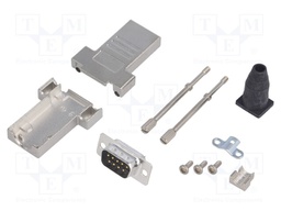 D-Sub; PIN: 9; plug; male; shielded,turned contacts; straight