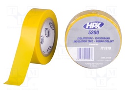 Tape: electrical insulating; W: 19mm; L: 10m; D: 0.15mm; yellow; 241%