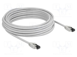 Patch cord; S/FTP; Cat: Cat 8.1; RJ45 plug,both sides; 10m; grey