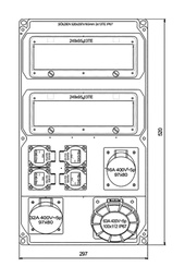 Electric switchboard; IP54; wall mount