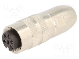 Connector: M16; female; for cable; IP68; plug; soldering; 250V; 5A