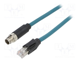 Cable: for sensors/automation; PIN: 8; female; X code-ProfiNET