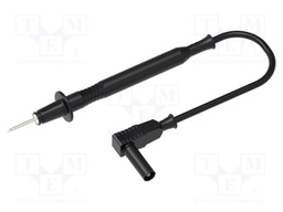 Test lead; 20A; probe tip,banana plug 4mm; Len: 1m; black; Ø: 2mm