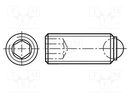 Ball latch; steel; BN: 20214; Thread: M4; 6mm; Plating: black finish