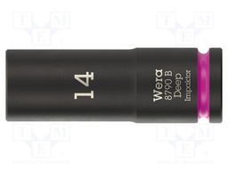 Socket; 6-angles,socket spanner,impact; HEX 14mm; 3/8"; IMPAKTOR