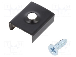 Flexible mounting plate Z; black; stainless steel