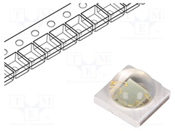Power LED; blue (cyan); Pmax: 3W; λd: 495-515nm; 70÷83lm; 130°; SMD