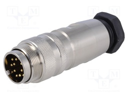 Connector: M16; male; for cable; IP67; plug; soldering; 60V; PIN: 12