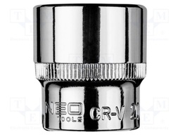 Socket; 6-angles,socket spanner; HEX 20mm; 3/8"