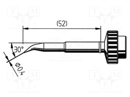 Tip; bent conical; 0.4mm
