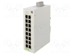 Switch Ethernet; managed; Number of ports: 16; 12÷60VDC; DIN; RJ45