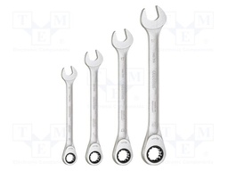 Wrench-set; rattle,combination spanner; 4pcs.