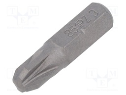 Screwdriver bit; Pozidriv®; PZ3; Overall len: 25mm