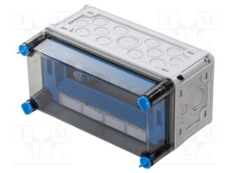 Enclosure: for modular components; IP65; light grey; No.of mod: 9