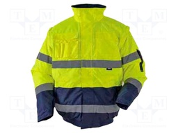 Work jacket; Size: XXXL; yellow-navy blue; warning