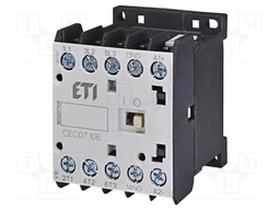 Contactor: 3-pole; NO x3; Auxiliary contacts: NO; 24VDC; 18A; CEC