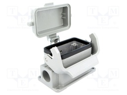 Enclosure: for rectangular connectors; Han; size 10B; with latch