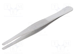 Tweezers; 120mm; Blades: straight,wide; Blade tip shape: flat
