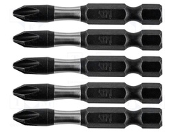 Screwdriver bit; Phillips; Kind: impact; Overall len: 50mm; 5pcs.