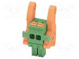 PCB connector, nominal cross section: 1.5 mm2, color: green,