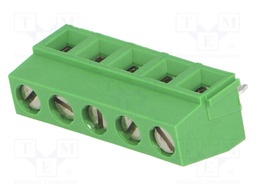 PCB terminal block; angled 90°; 5mm; ways: 5; on PCBs; 0.03÷1.5mm2