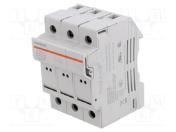 Fuse base; 10x38mm; for DIN rail mounting; 1kV; Poles: 3; IP20