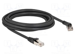 Patch cord; S/FTP; Cat: Cat 8.1; 3m; LSZH; black; 28AWG; Øcable: 6mm