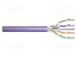 Wire; U/UTP; 4x2x23AWG; 6; wire; Cu; Insulation: LSZH; violet; 305m
