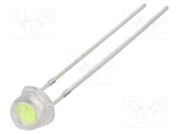 LED; 5mm; green; 72000÷85000mcd; 8°; 30mA; 2.8÷3.4V; Front: convex