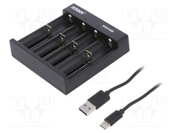 Charger: for rechargeable batteries; Li-Ion,Ni-Cd,Ni-MH; 5VDC