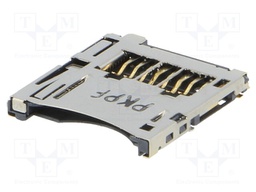 Connector: for cards; SD Micro; push-push,inverse; SMT