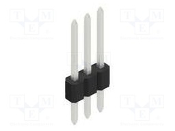 Connector: pin strips; pin header; male; PIN: 3; 1.27mm; THT; 1x3