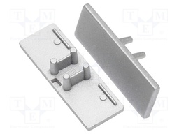 Cap for LED profiles; silver; ABS; Application: BACK10
