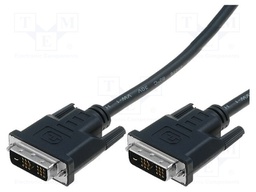 Cable; DVI-D (18+1) plug,both sides; 3m; black