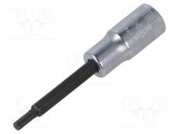 Socket; hex key,socket spanner; HEX 3/32"; 1/4"