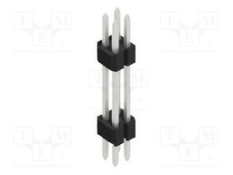 Connector: pin strips; pin header; male; PIN: 4; 1.27mm; THT; 2x2