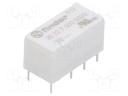 Relay: electromagnetic; DPDT; Ucoil: 3VDC; 3A; 2A/125VAC; 2A/30VDC