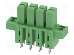 PCB headers, nominal cross section: 6 mm?, color: green, nom