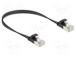 Patch cord; U/FTP; Cat: 6a; RJ45 plug,both sides; 250mm; PVC; black