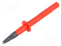 Test probe; 32A; red; Socket size: 4mm; Plating: nickel plated
